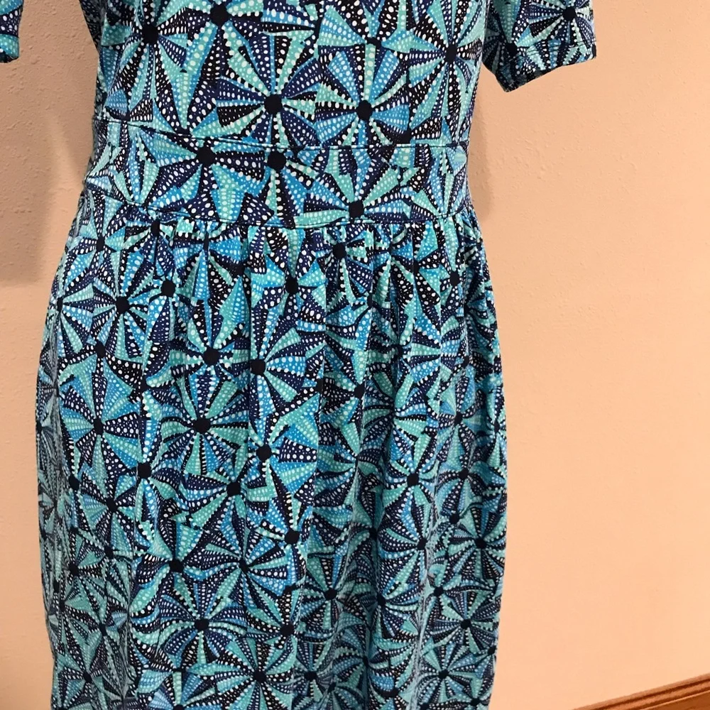 Lands' End Short Sleeve Midi Dress with scoop neck XS - Picture 9 of 12